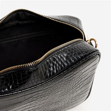 gucci black reptile effect cross body bag|Gucci mini crossbody bag.